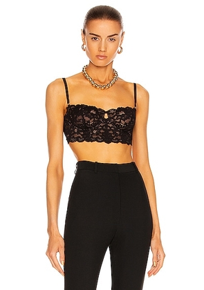 Fleur du mal Balconette Bra in Black - Black. Size 32D (also in 34D).