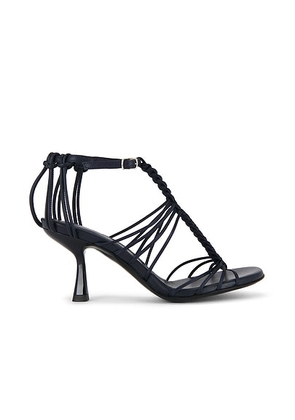 Christopher Esber Isla Satin Knotted Sandal in Ink - Navy. Size 36 (also in 37, 38, 39, 40).