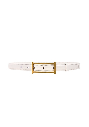Helsa Logo Mini Belt in White - White. Size L (also in XL).