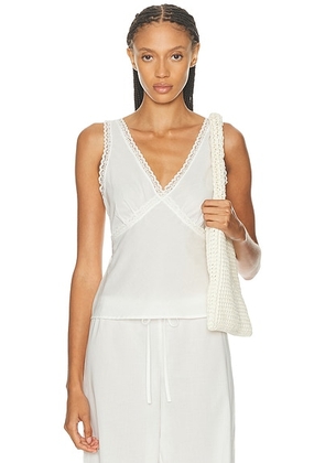 Cou Cou Intimates for FWRD The Iris Tank Top in White - White. Size M (also in L, S, XL, XS).