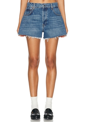 GRLFRND Charlie Low Rise Baggy Cut Off Short in Sweetwater - Denim-Medium. Size 28 (also in ).