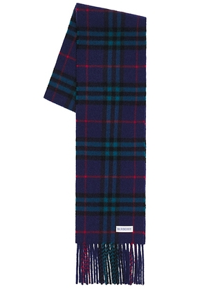 Burberry Cashmere Scarf in Bugle Blue - Royal. Size all.