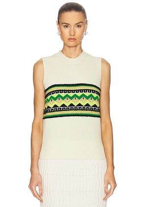 Guest In Residence Chalet Cashmere Vest in Cream Combo - Cream. Size XL (also in L).