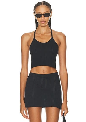 Cou Cou Intimates The Halter Top in Black - Black. Size L (also in M, S, XL, XS).