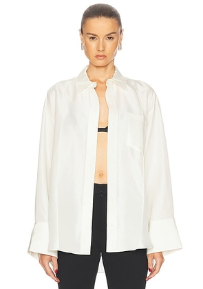 HEIRLOME Francis Shirt in Ivory - Ivory. Size L (also in S).