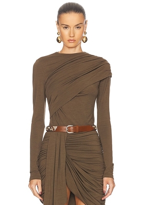 Isabel Marant Asna Top in Bronze - Brown. Size 40 (also in ).