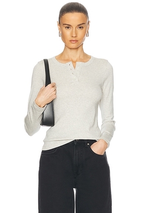 FLORE FLORE Jess Long Sleeve Top in Grey in Heather Grey - Grey. Size XL (also in ).