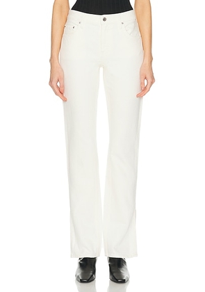 GRLFRND Hailey Low Rise Boot With Slit Hem Jeans in Madison - Ivory. Size 30 (also in ).