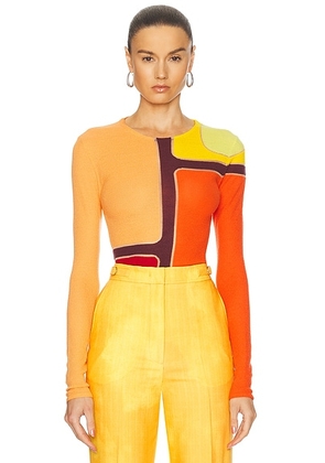 Gabriela Hearst Atreus Sweater in Multi - Orange. Size L (also in ).