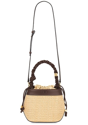 Ganni Bou Bucket Bag in Nature - Tan. Size all.