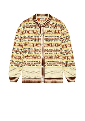BODE Marzipan Cardigan in Multi - Yellow. Size M (also in L, S, XL/1X, XXL/2X).