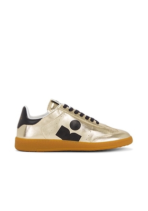 Isabel Marant Kaycee Sneaker in Light Gold & Black - Metallic Gold. Size 36 (also in 40).