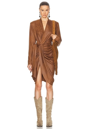 Isabel Marant Aleora Dress in Cognac - Brown. Size 38 (also in 34, 36).