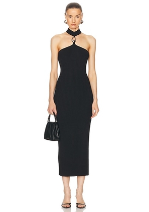 SIMKHAI Arya Halter Dress in Black - Black. Size L (also in ).