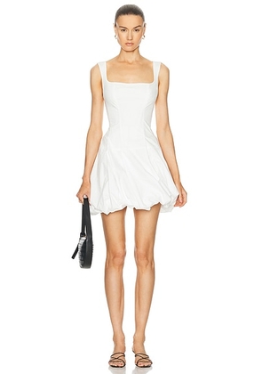 SIMKHAI Juni Tank Bubble Mini Dress in White - White. Size 0 (also in 2, 4, 6).