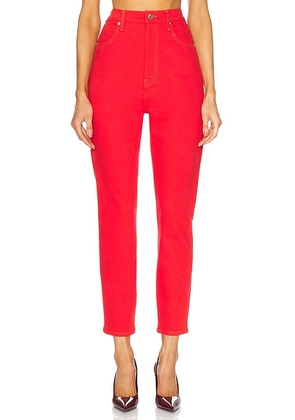 FRAME x Carolina Herrera The Taper Jeans in Herrera Red - Red. Size 27 (also in 29).