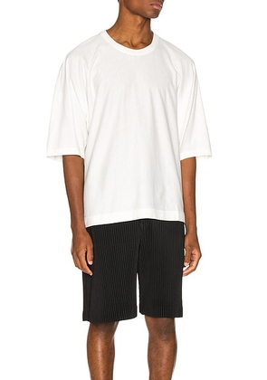 Homme Plisse Issey Miyake Release Tee in White - White. Size 3 (also in 2).