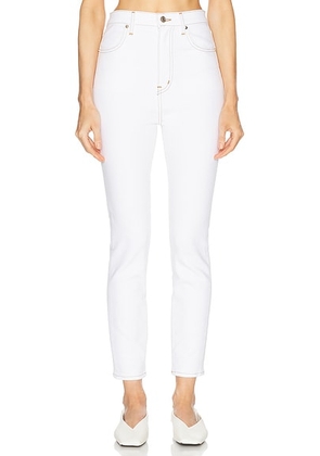 FRAME X Carolina Herrera The Taper Jeans in White - White. Size 30 (also in 26, 29).