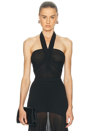 Atlein Halter Neck Bodysuit in Black - Black. Size 40 (also in 36).