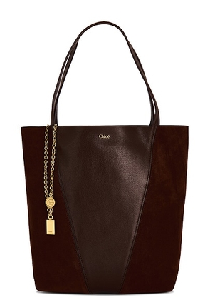 Chloe Spin Tote Bag in Crafty Brown - Wine. Size all.