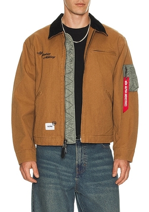 ALPHA INDUSTRIES Unfrm Detroit Jacket in Beige - Brown. Size M (also in L, S, XL/1X).