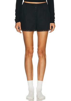 Cou Cou Intimates The Boxer Short in Black - Black. Size M (also in S, XS).