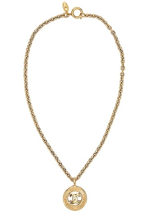 chanel Chanel Coco Mark Necklace in Gold - Metallic Gold. Size all.