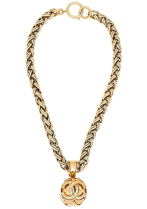 chanel Chanel 1994 Coco Mark Necklace in Gold - Metallic Gold. Size all.