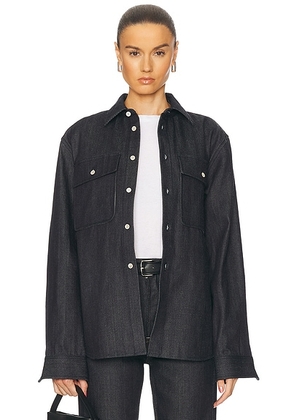 Jil Sander Denim Shirt in Dark Blue - Blue. Size S (also in M).