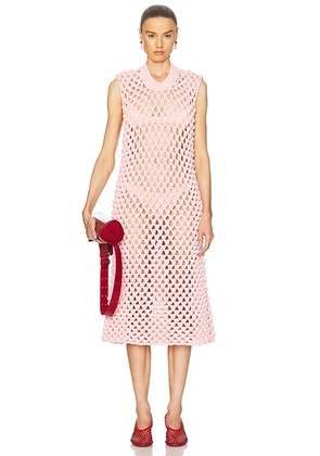 Jil Sander Sleeveless Crew Neck Dress in Cotton Candy in Contton Candy - Pink. Size 40 (also in 34, 36, 38, 42).