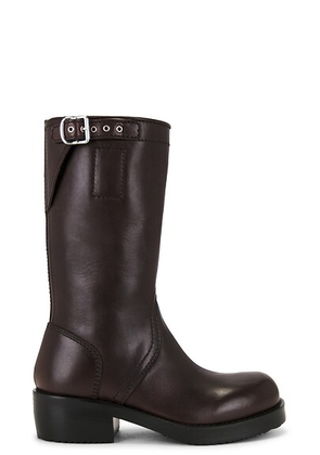 Dries Van Noten Moto Boot in Dark Brown - Chocolate. Size 36.5 (also in 36, 37, 38, 38.5, 39.5).