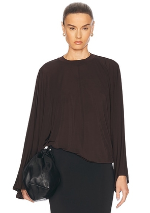 House of Dagmar Jersey Kimono Top in Chocolate Brown - Chocolate. Size M (also in ).