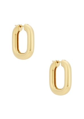 Jil Sander Hoop Earrings in Gold - Metallic Silver. Size all.