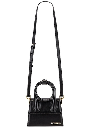 JACQUEMUS Le Chiquito Noeud Bag in Black - Black. Size all.