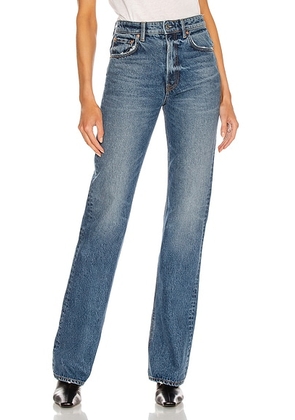 GRLFRND Melanie High Rise Boot Cut Jeans in Los Feliz - Blue. Size 23 (also in 24, 25, 26, 30, 31, 32).