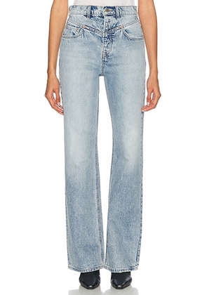 GRLFRND Katya Seamed Loose Wide Leg Jeans in Azusa - Denim-Light. Size 23 (also in 24, 25, 32).