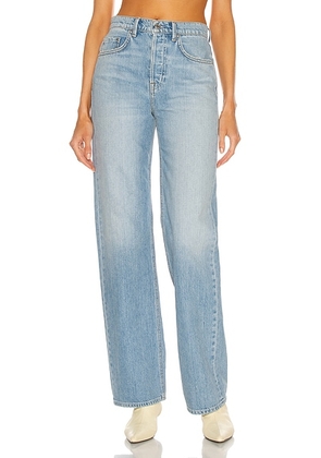 GRLFRND Brooklyn High Rise Straight Jeans in Miracle Mile - Denim-Medium. Size 26 (also in 23, 24, 32).