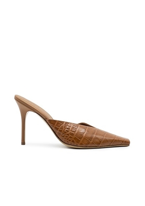 GIA BORGHINI x Helsa Boss Mule in Tan - Tan. Size 36.5 (also in 36, 37, 38.5, 39, 39.5, 40).