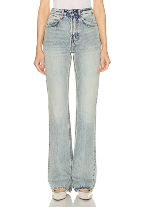 GRLFRND Melanie High Rise Boot Cut Jeans in Tupelo Tint - Blue. Size 31 (also in 32).