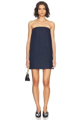 FRAME The Strapless Mini Dress in Acquaintance - Blue. Size 0 (also in 6).