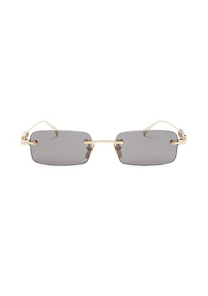 Gucci Rectangular Sunglasses in Shiny Endura Gold - Metallic Gold. Size all.