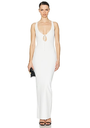 Helsa Teva Knit Dress in White - White. Size M (also in L, XL).