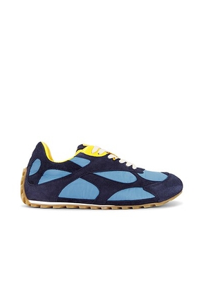 Bottega Veneta Orbit Sneaker in Abyss  Ice  & Egg Yolk - Blue. Size 37 (also in 36, 38, 39, 40, 41).