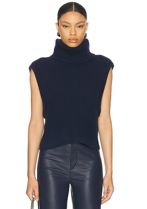 SIMKHAI Maple Sweater Top in Midnight - Navy. Size L (also in ).