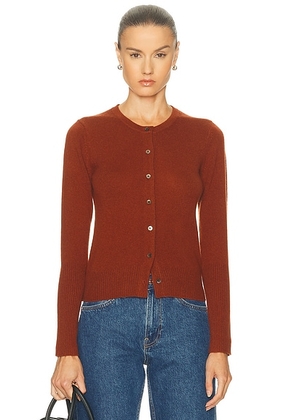 Guest In Residence Jane Cardigan in Cinnamon - Rust. Size XL (also in L, XS).