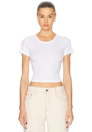 GRLFRND Baby Tee in White - White. Size XL (also in S).