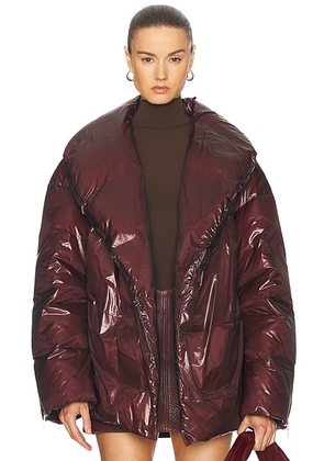 Helmut Lang Apex Cocoon Jacket in Burgundy - Burgundy. Size L (also in M, S).