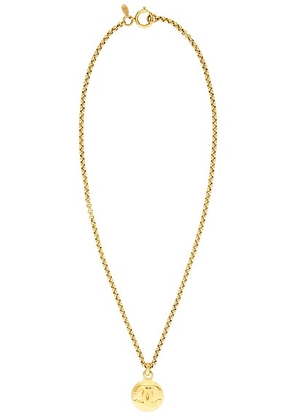 chanel Chanel 1990 Coco Mark Necklace in Gold - Metallic Gold. Size all.