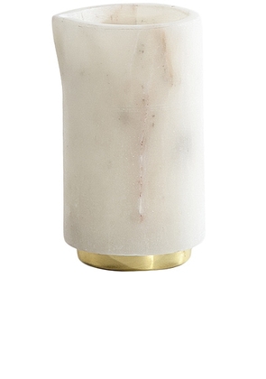 HAWKINS NEW YORK Simple Marble and Brass Creamer in White - White. Size all.