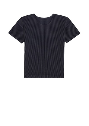 Homme Plisse Issey Miyake Short Sleeve Tee in Navy - Navy. Size 2 (also in ).